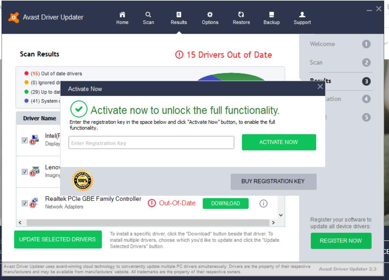 Avast Driver Updater Registration Key Download 2022