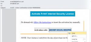 activation avast internet security