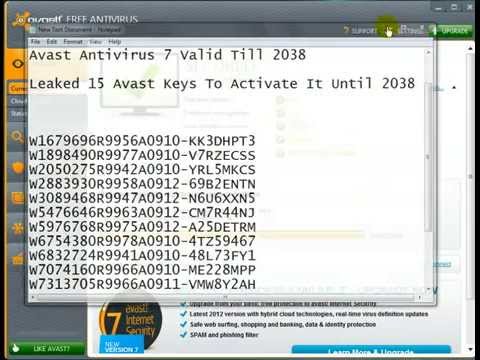 Avast Internet Security Activation Code Till 2038