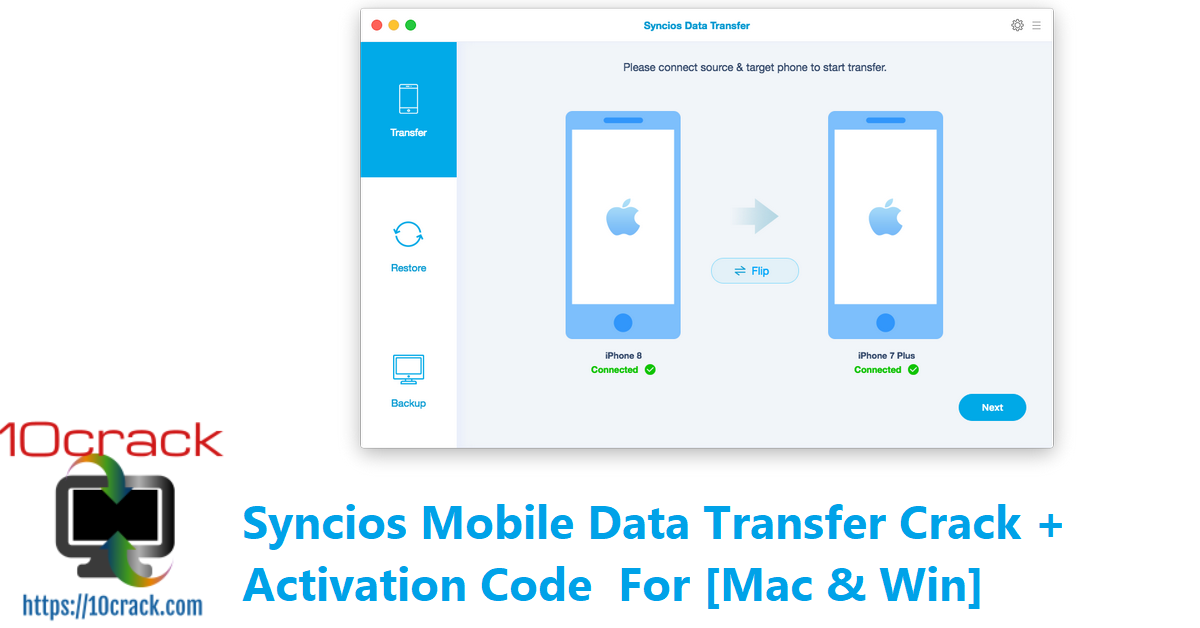 Syncios Mobile Data Transfer Crack + Activation Code  For [Mac & Win]