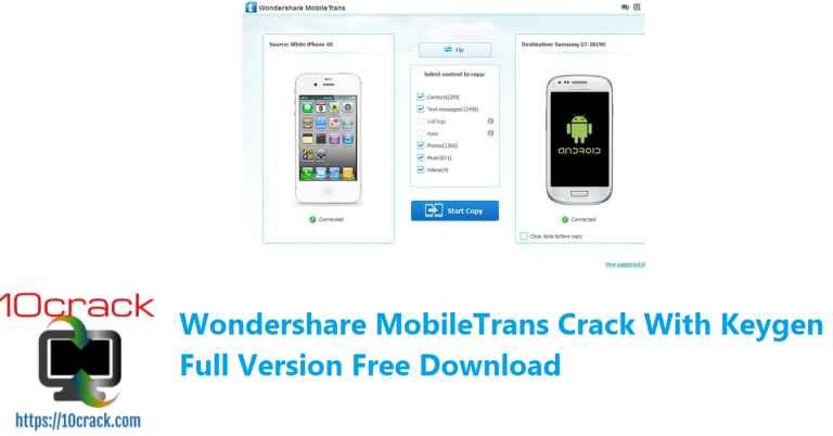 crack for wondershare mobile trans registration code