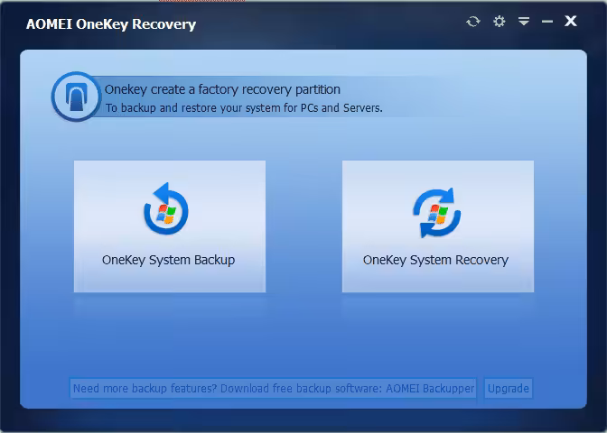 AOMEI OneKey Recovery Pro 1.7.1