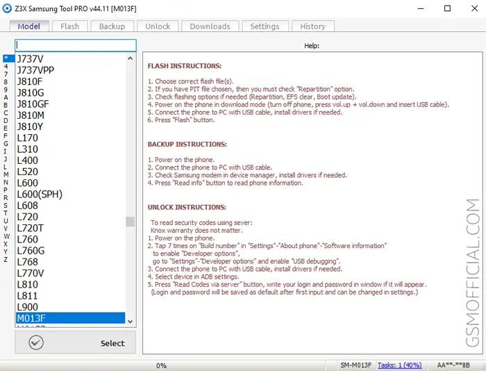 Z3X Samsung Tool Pro v45.14
